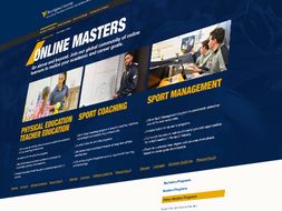 A screenshot of the cpass online masters homepage.